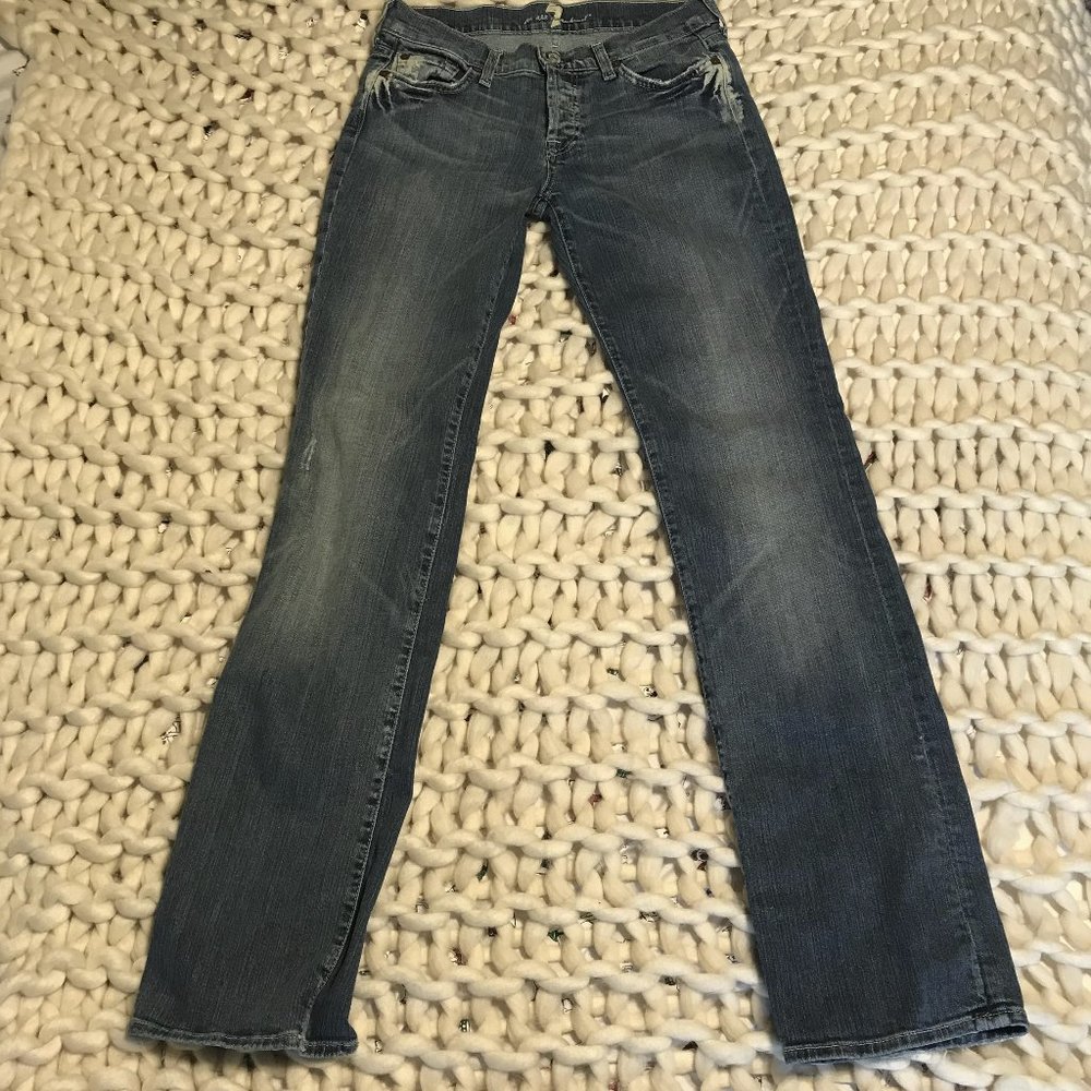 Y2K 7 for All Mankind Jeans, Boy Cut/Boyfriend Cut, Button Fly, sz 28